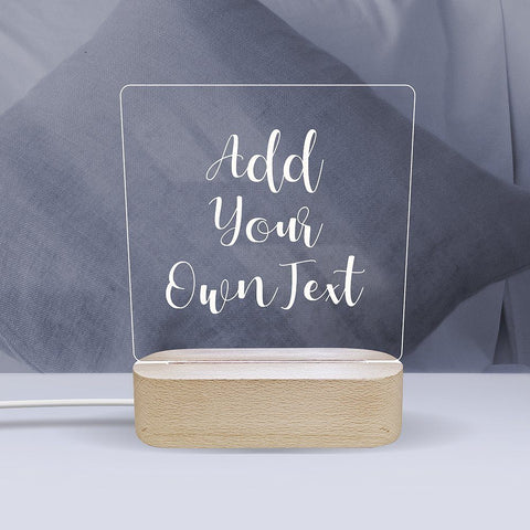 Add Your Own Message -  Personalised Night Light