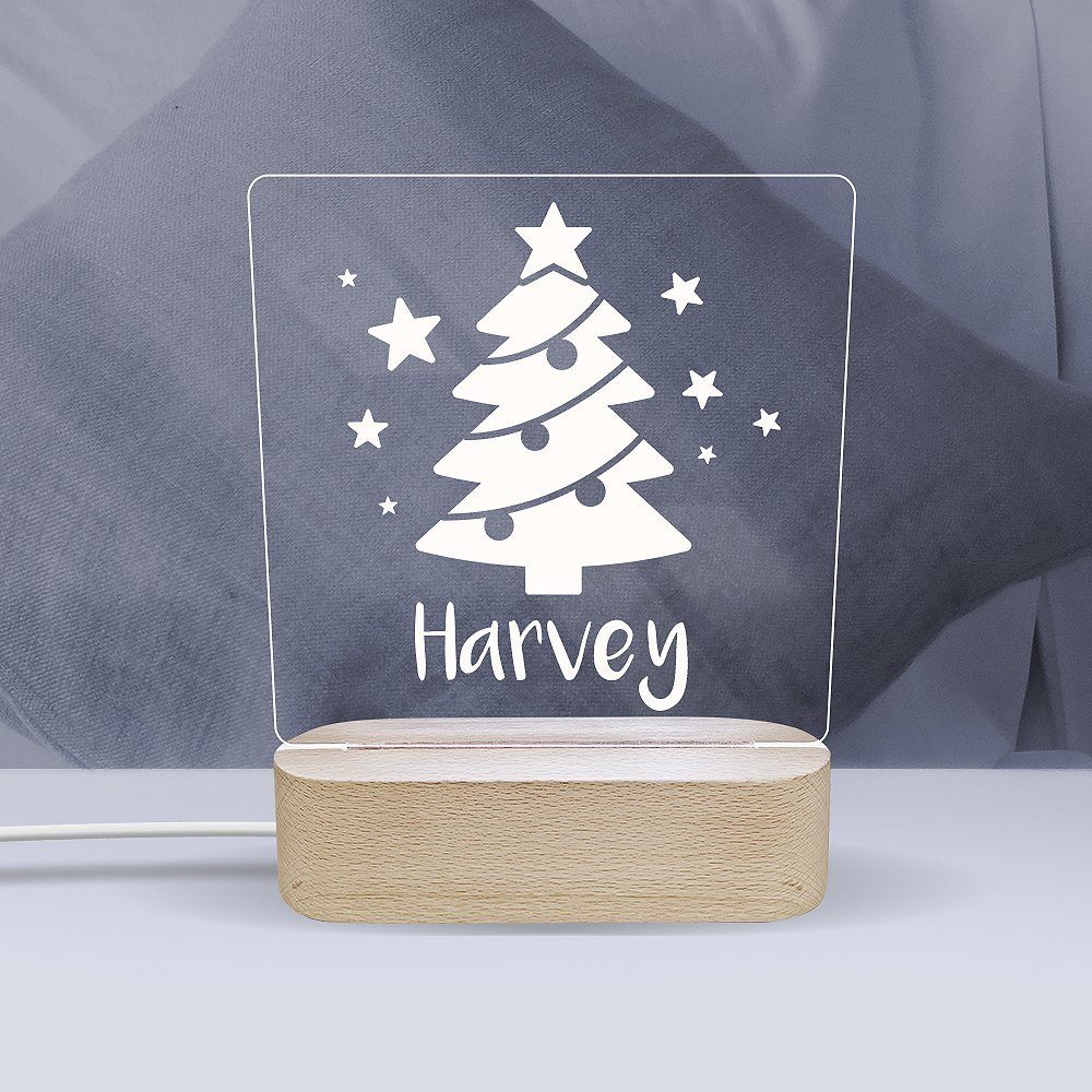 Christmas Tree - Personalised Night Light