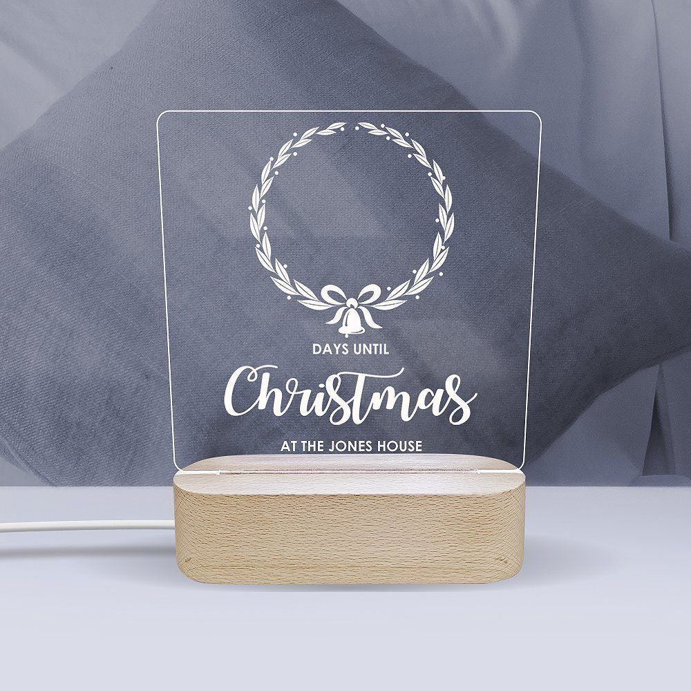 Days Until Christmas - Personalised Night Light