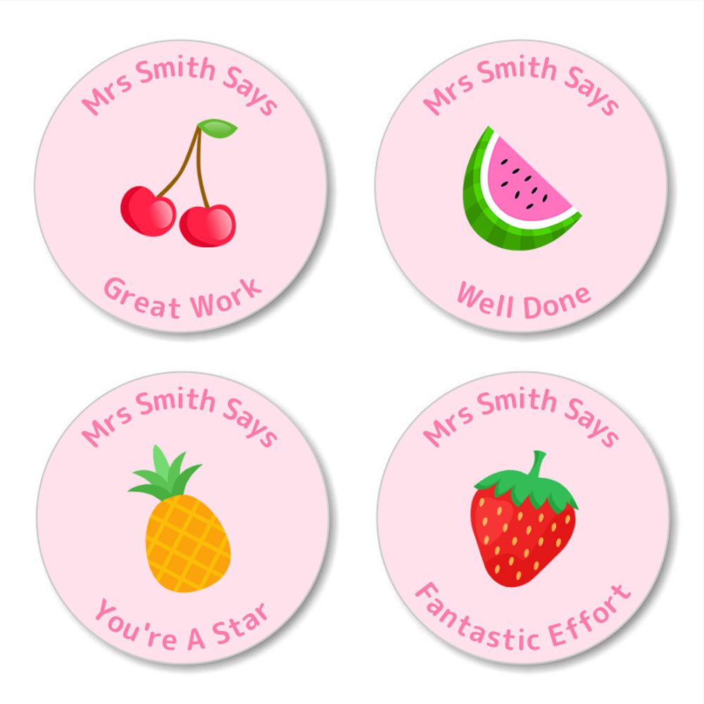 Fruit Teacher Rewards Stickers 28pk