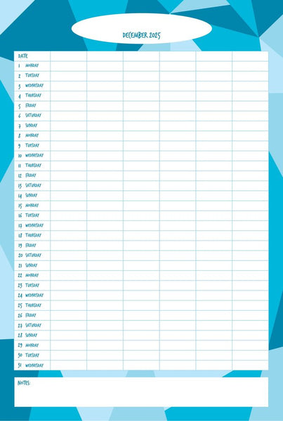 Shapes A3 Family Planner