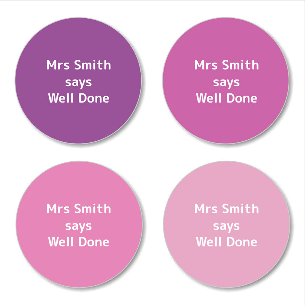 Multi Colour - Magenta - Teacher Rewards Stickers 28pk