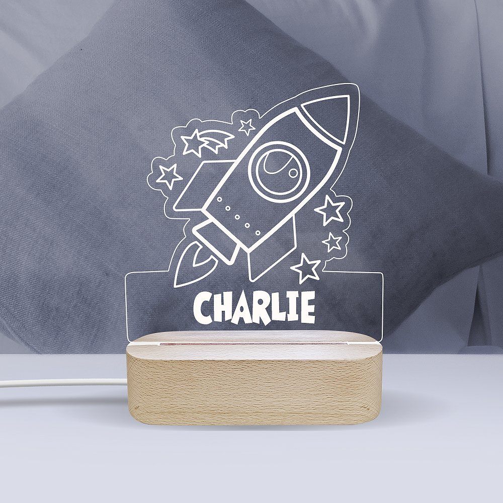 Rocket - Personalised Night Light