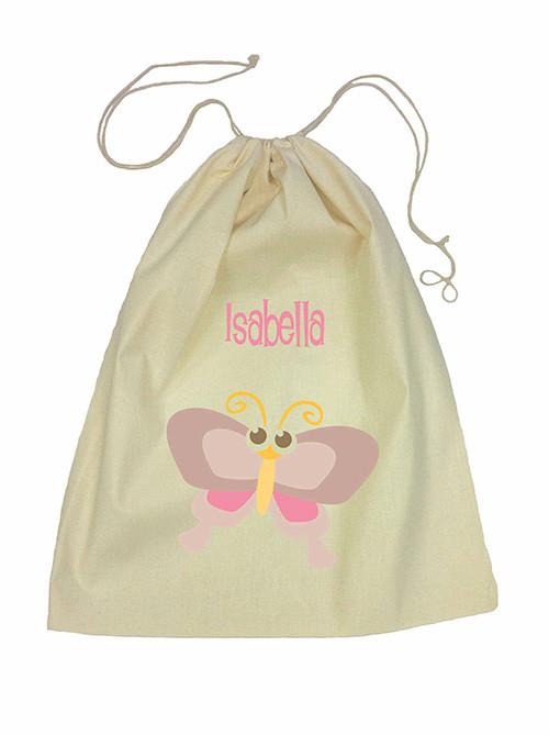 Drawstring Bag - Brown Butterfly