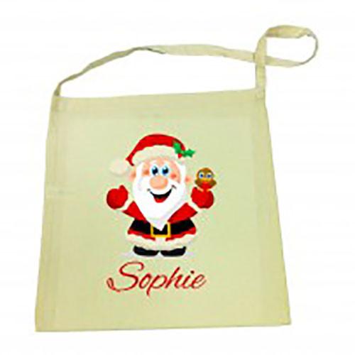 Santa Christmas Calico Calico Tote Bag