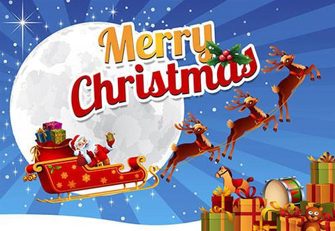 Flying Sleigh Santa Postcard