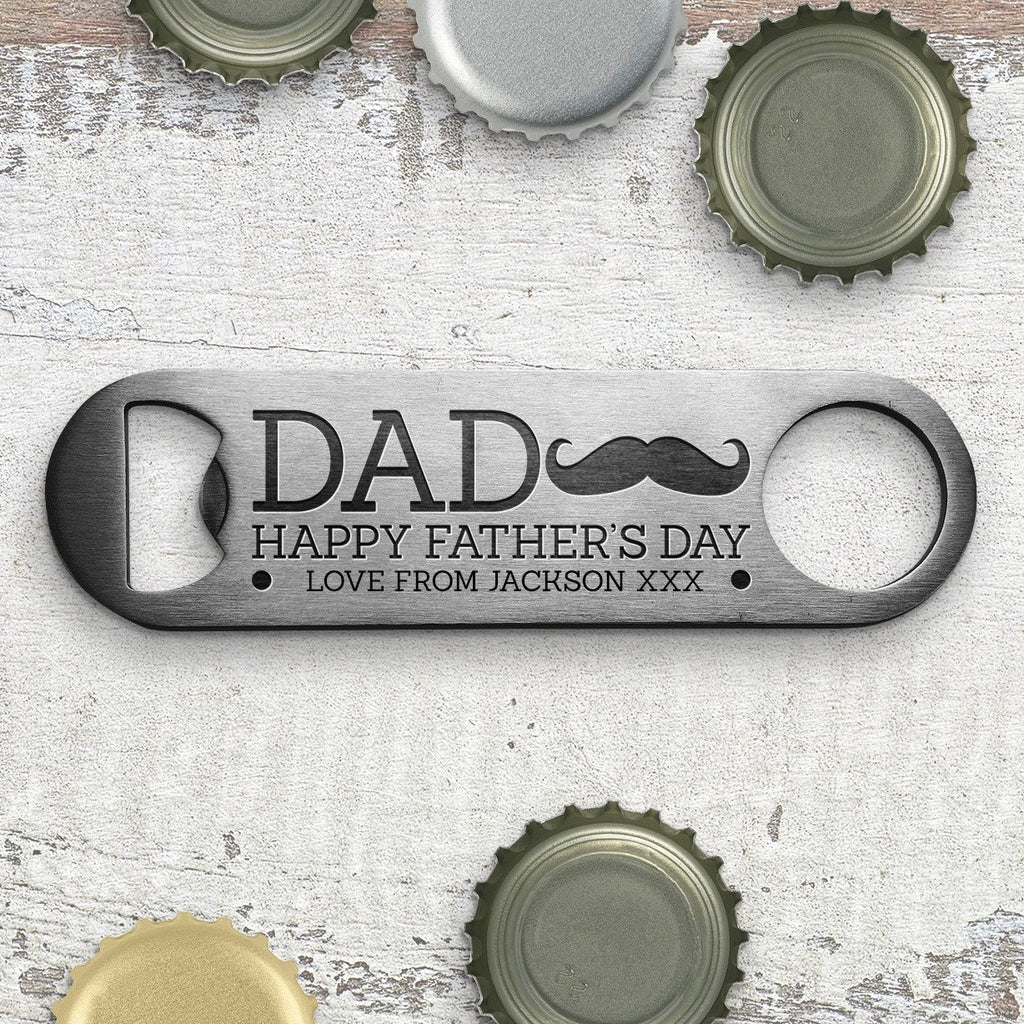 Moustache Engraved Bottle Opener