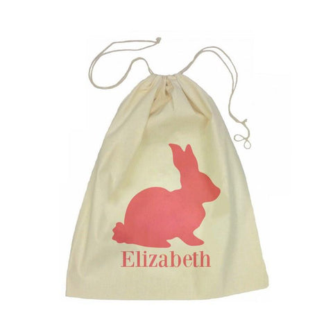 Drawstring Bag - Pink Bunny
