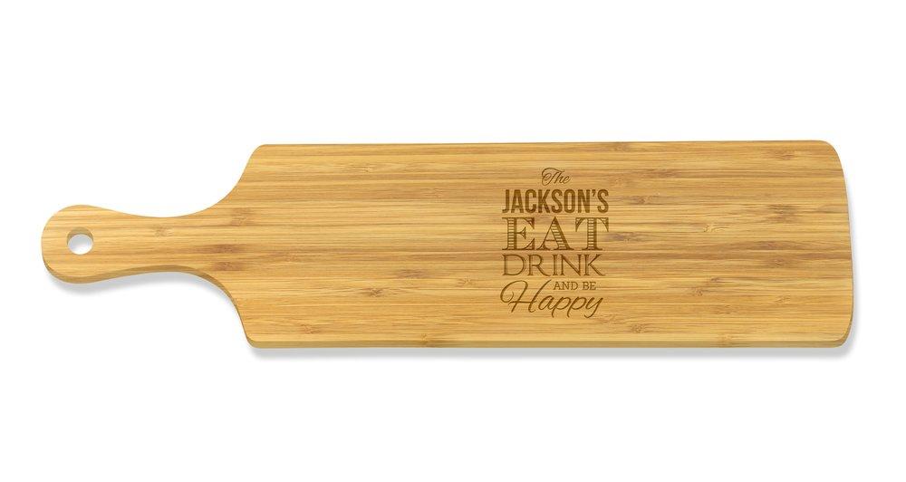 Eat Drink Long Bamboo Serving Board