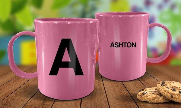 Name Plastic Mug - Pink