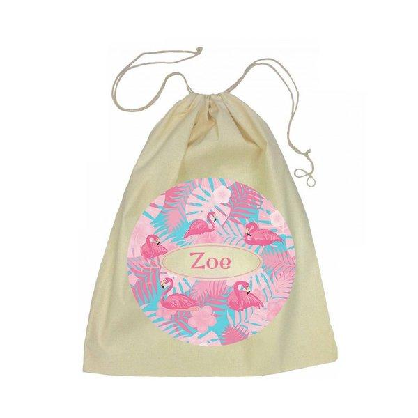 Drawstring Bag - Flamingos