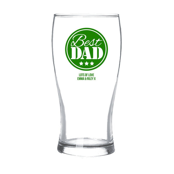 Father&#39;s Day Colour Printed Beer Glasses