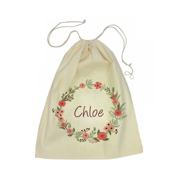 Drawstring Bag - Flower Wreath