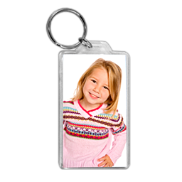 Large Rectangle Photo Keyring