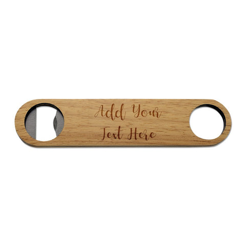 Add Your Own Message Wooden Bottle Opener