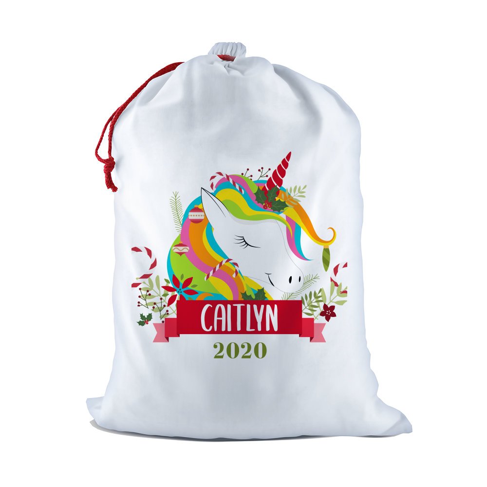 Colourful Unicorn Santa Sack