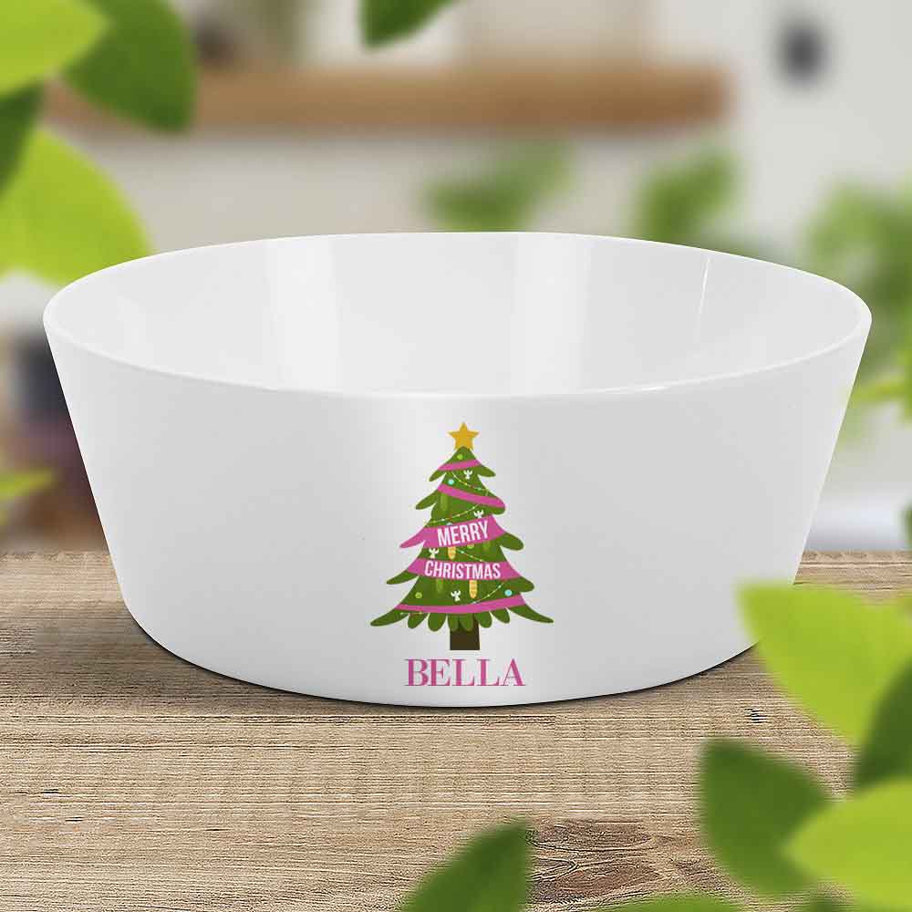 Pink Christmas Kids Bowl