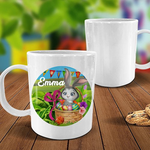 Easter Bunny White Plastic Mug