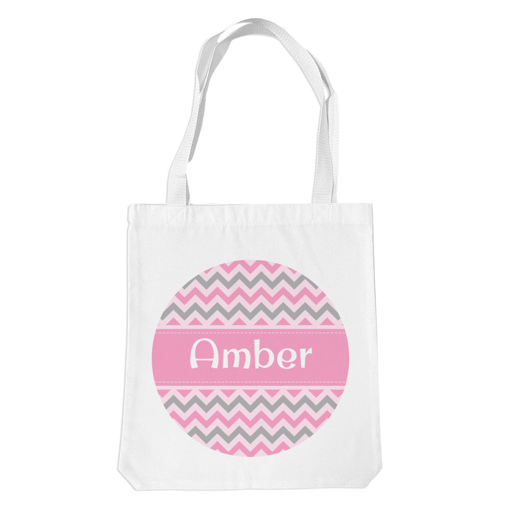 Chevron White Premium Tote Bag