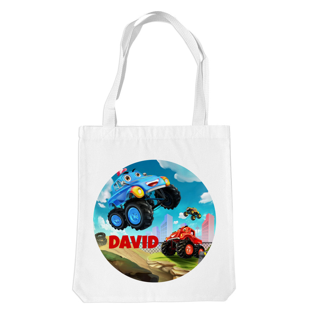 Monster Truck White Premium Tote Bag