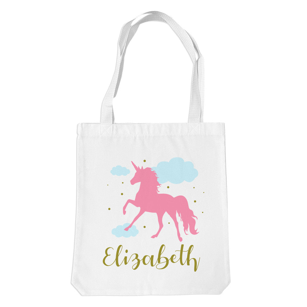 Pink Unicorn White Premium Tote Bag