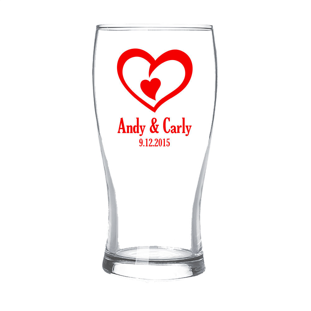 Double Heart Standard Beer Glass