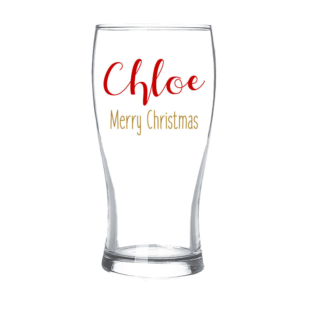 Festive Standard Beer Glass