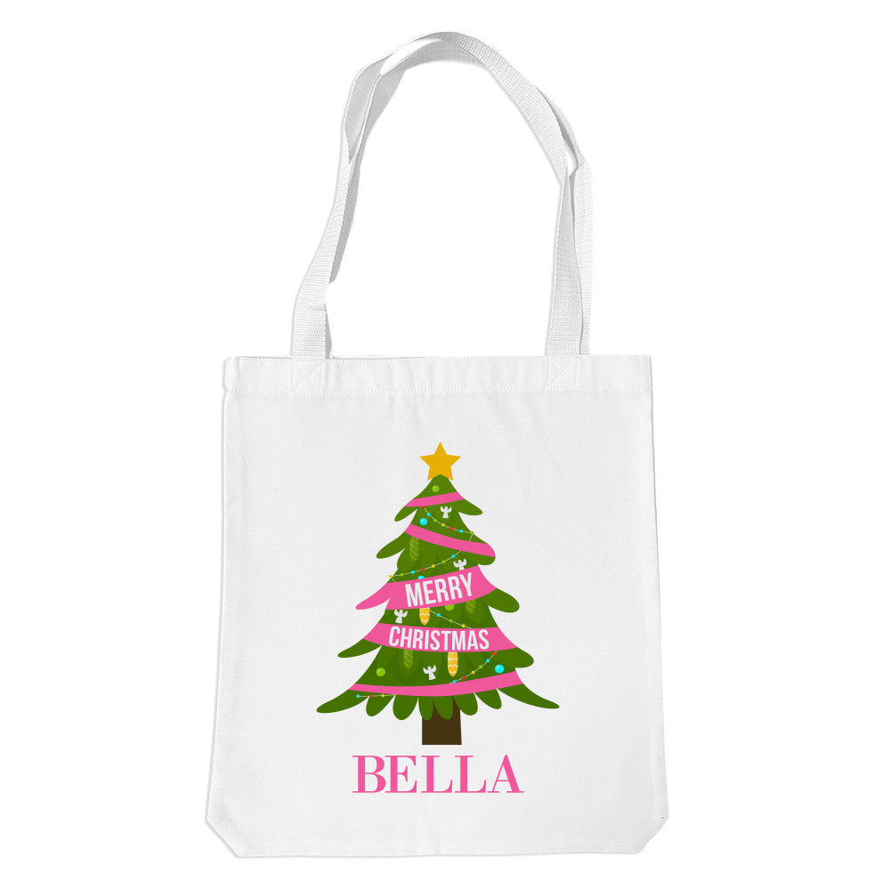 Pink Christmas White Premium Tote Bag