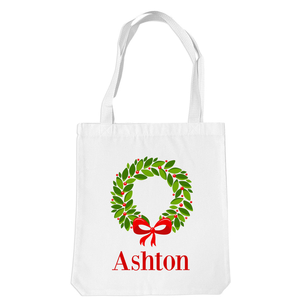 Christmas Wreath White Premium Tote Bag