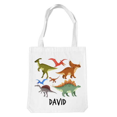Dinosaur Design White Premium Tote  Bag