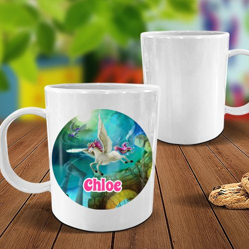 Magical Unicorn White Plastic Mug