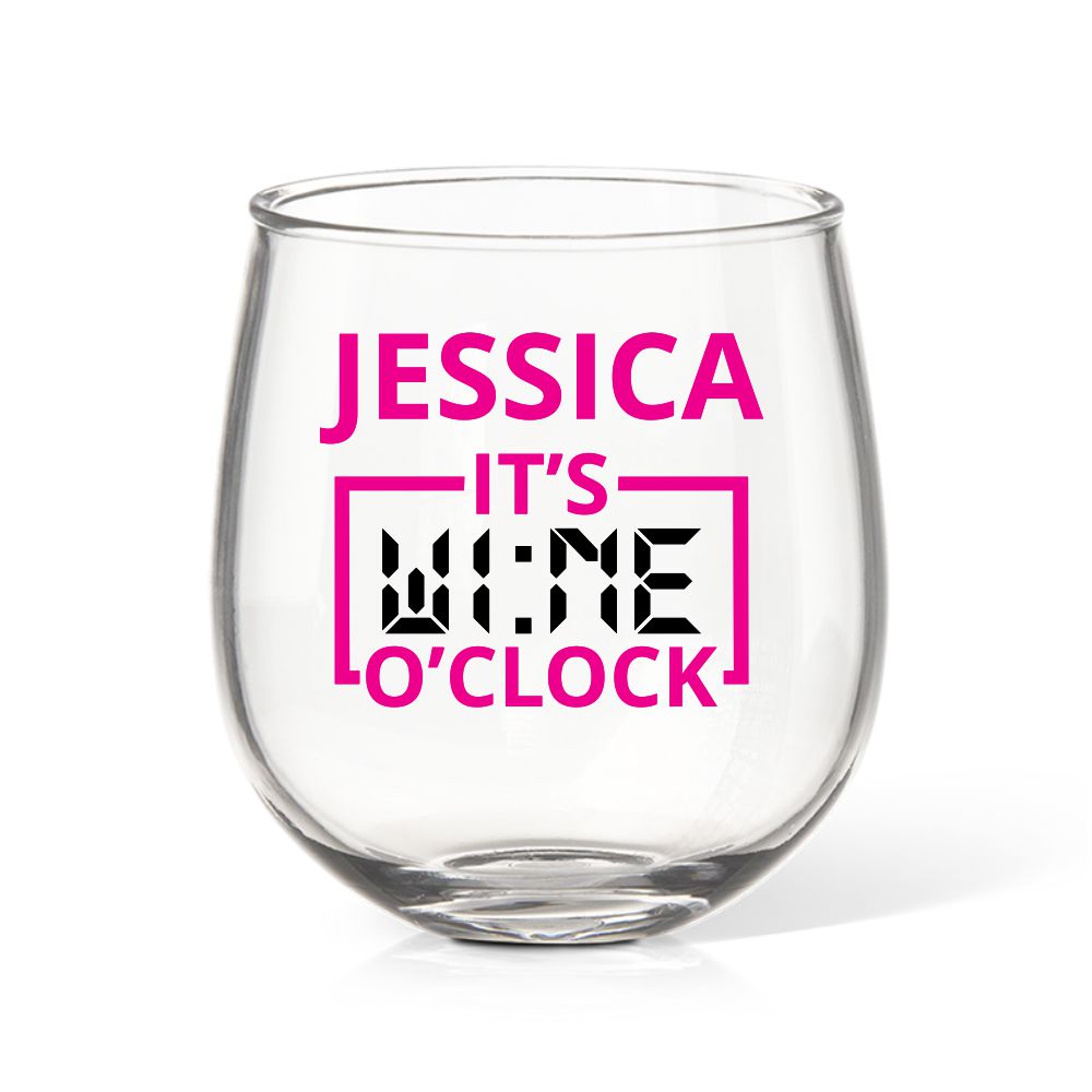 O'Clock Stemless Wine Glass