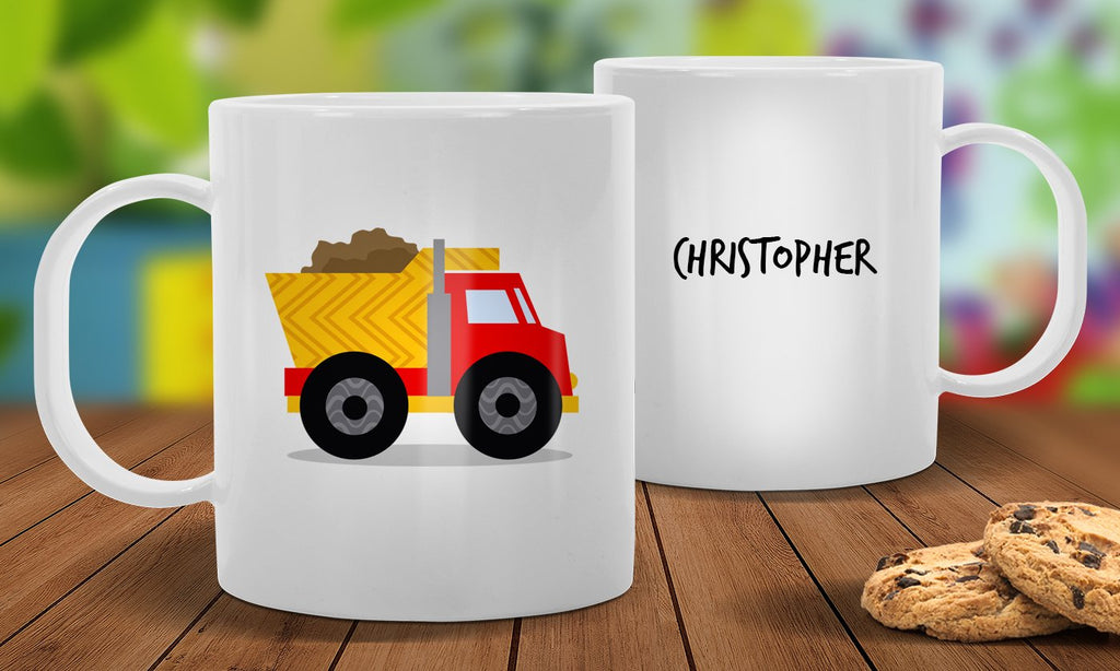 Truck White Plastic Mug