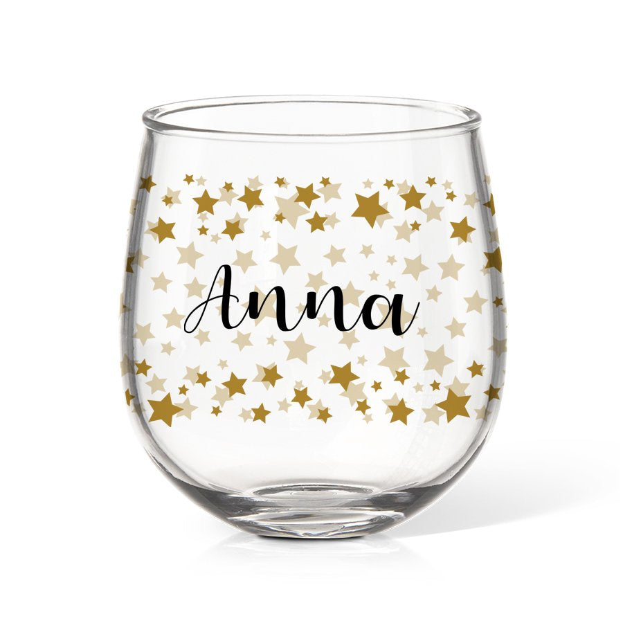 Stars Stemless Wine Glass