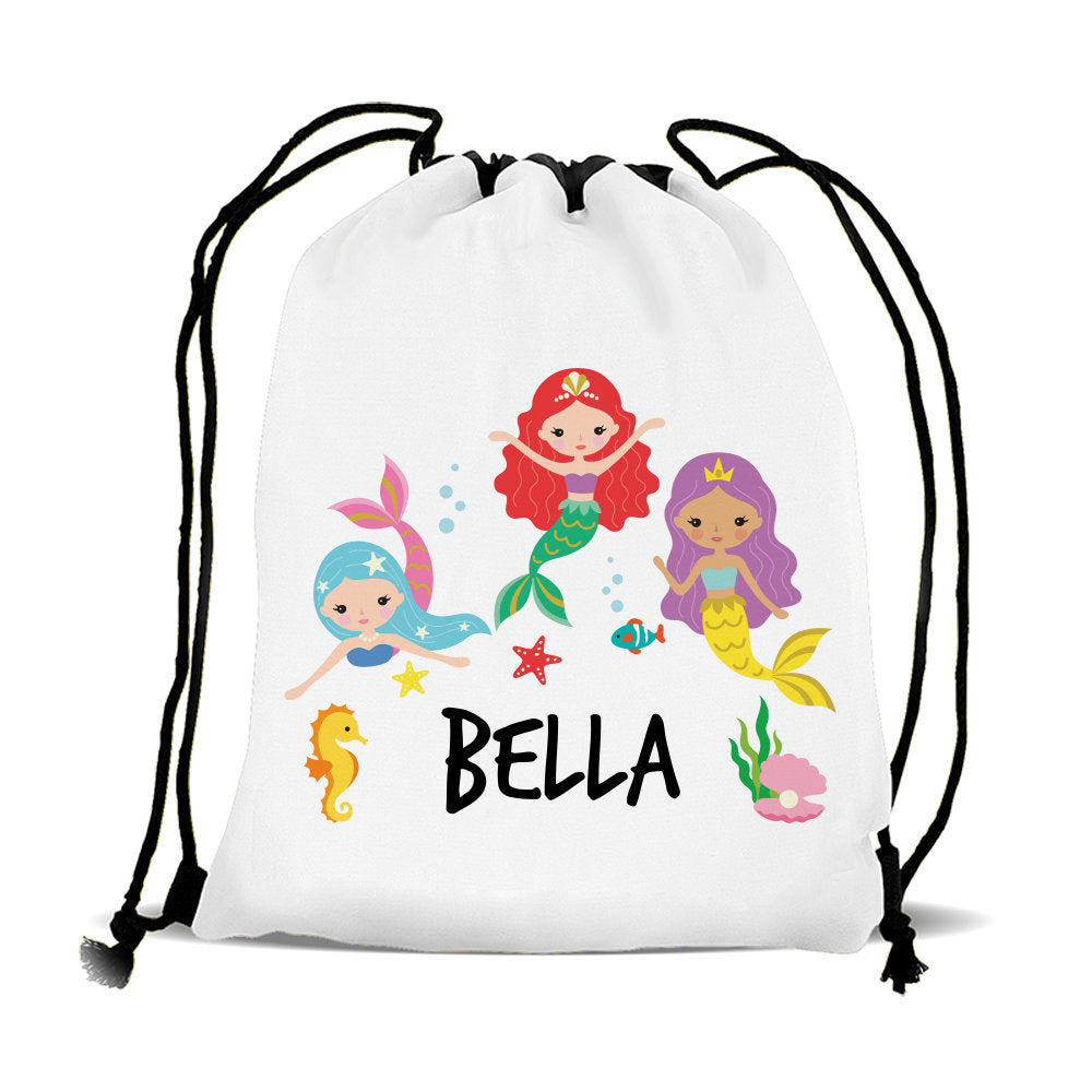 Mermaids Drawstring Sports Bag