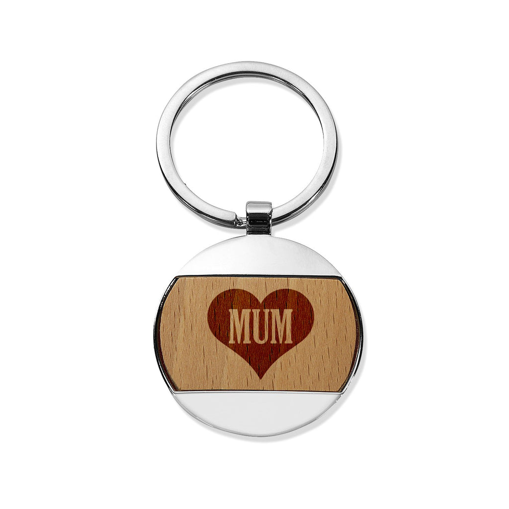 Heart Round Metal Keyring