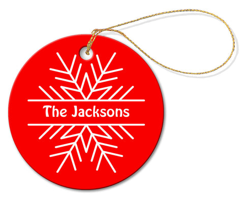 Snowflake Porcelain Ornament