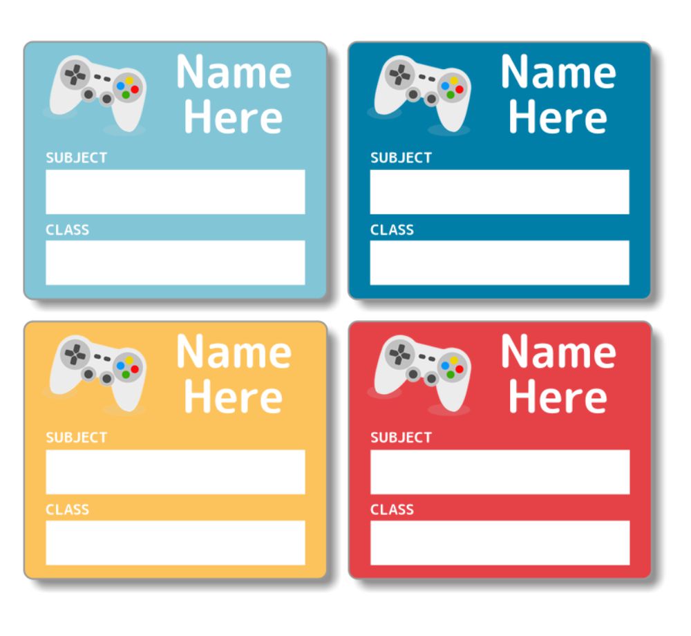Gaming - School Book Label (Pack of 16)