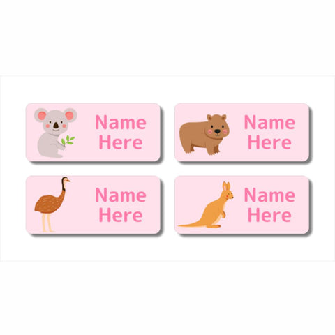 Aussie Animals Rectangle Name Labels (Pack of 32)