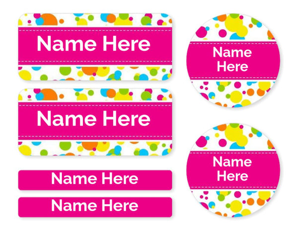 Bubbles -  Mixed Name Label Pack