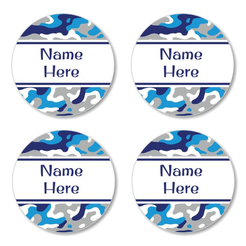 Camo Round Label (Pack of 30)