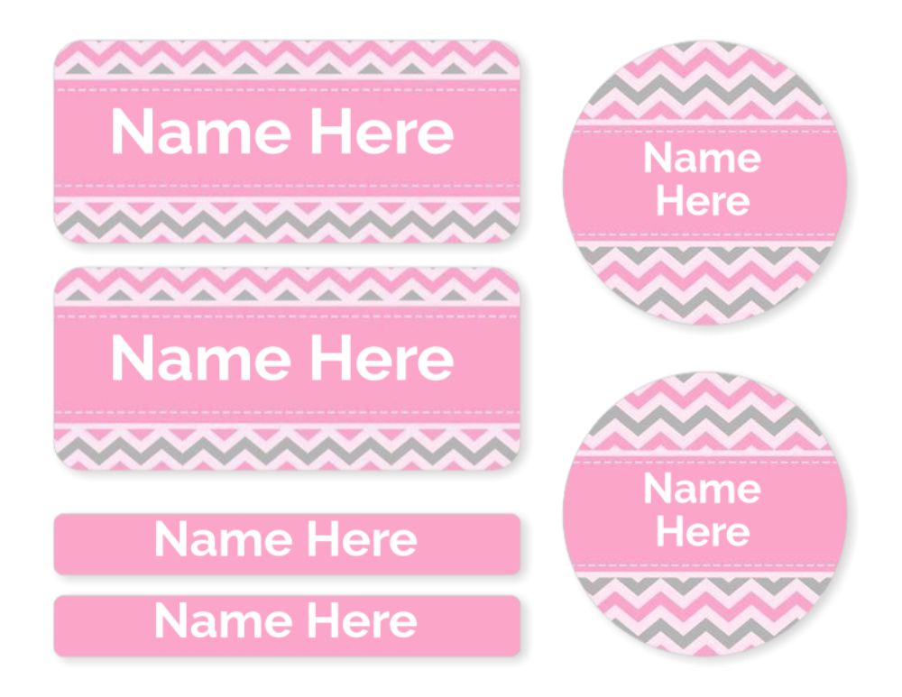 Chevron - Mixed Name Label Pack