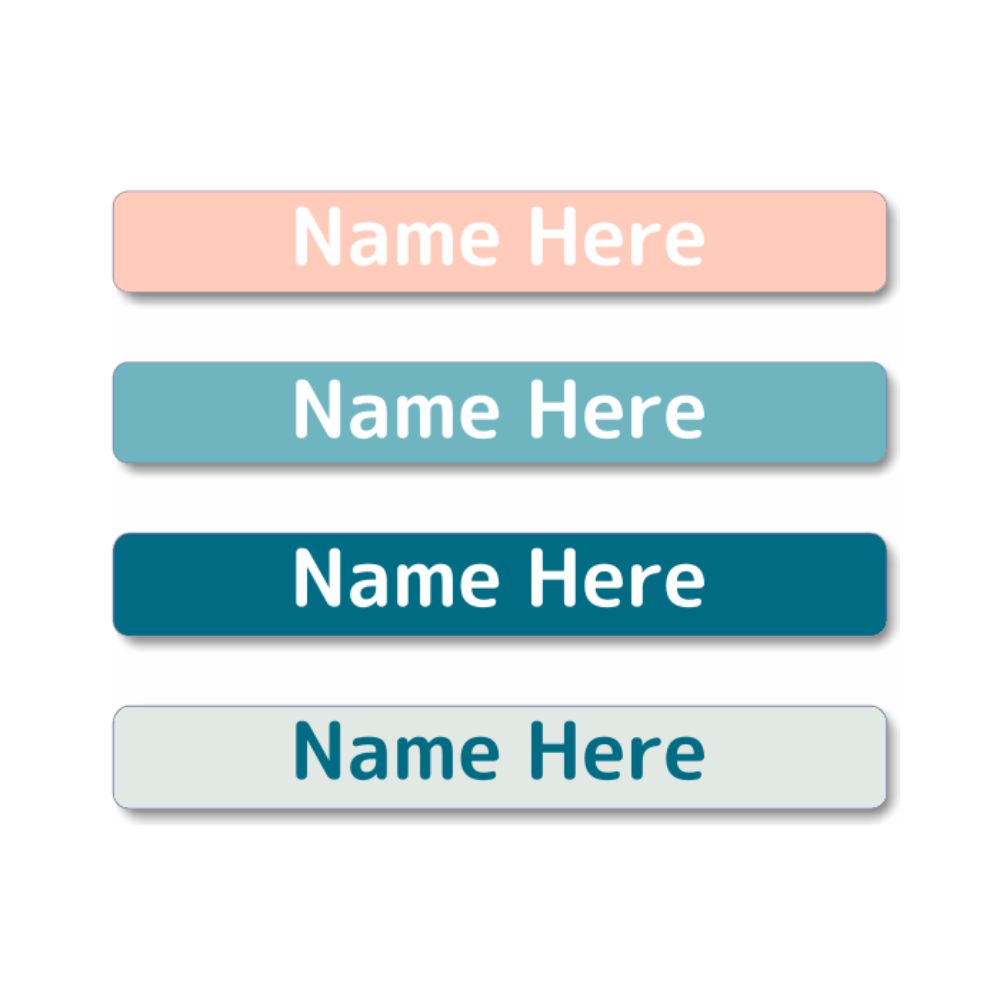 Coral Mini Name Labels (Pack of 40)