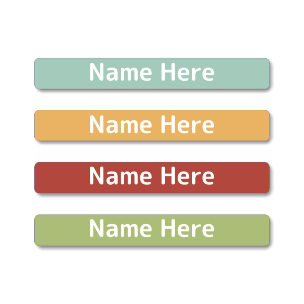 Earthy Mini Name Labels (Pack of 40)