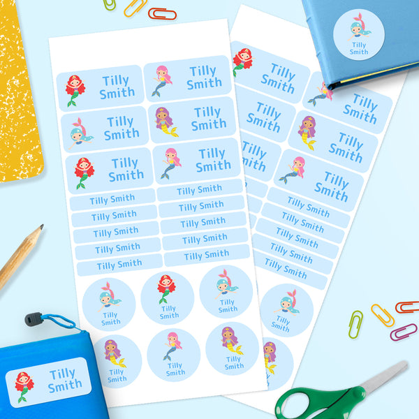 Mermaids -  Mixed Name Label Pack
