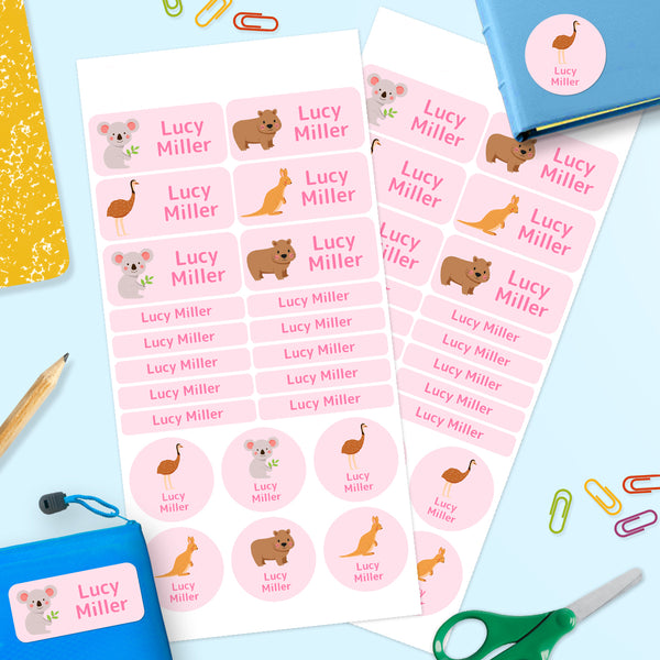 Aussie Animals -  Mixed Name Label Pack