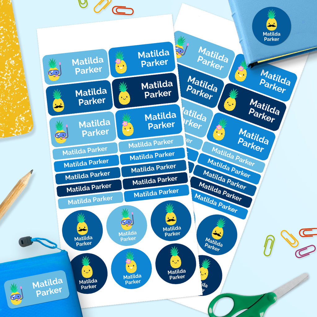 Pineapple -  Mixed Name Label Pack