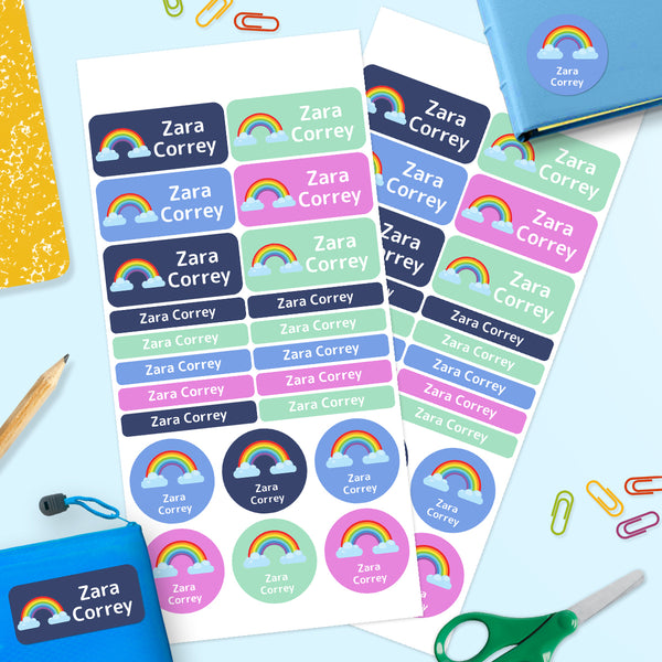 Rainbow -  Mixed Name Label Pack