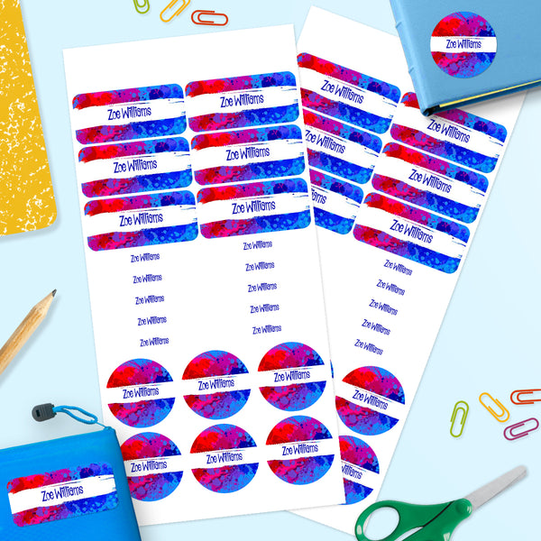 Splatter -  Mixed Name Label Pack