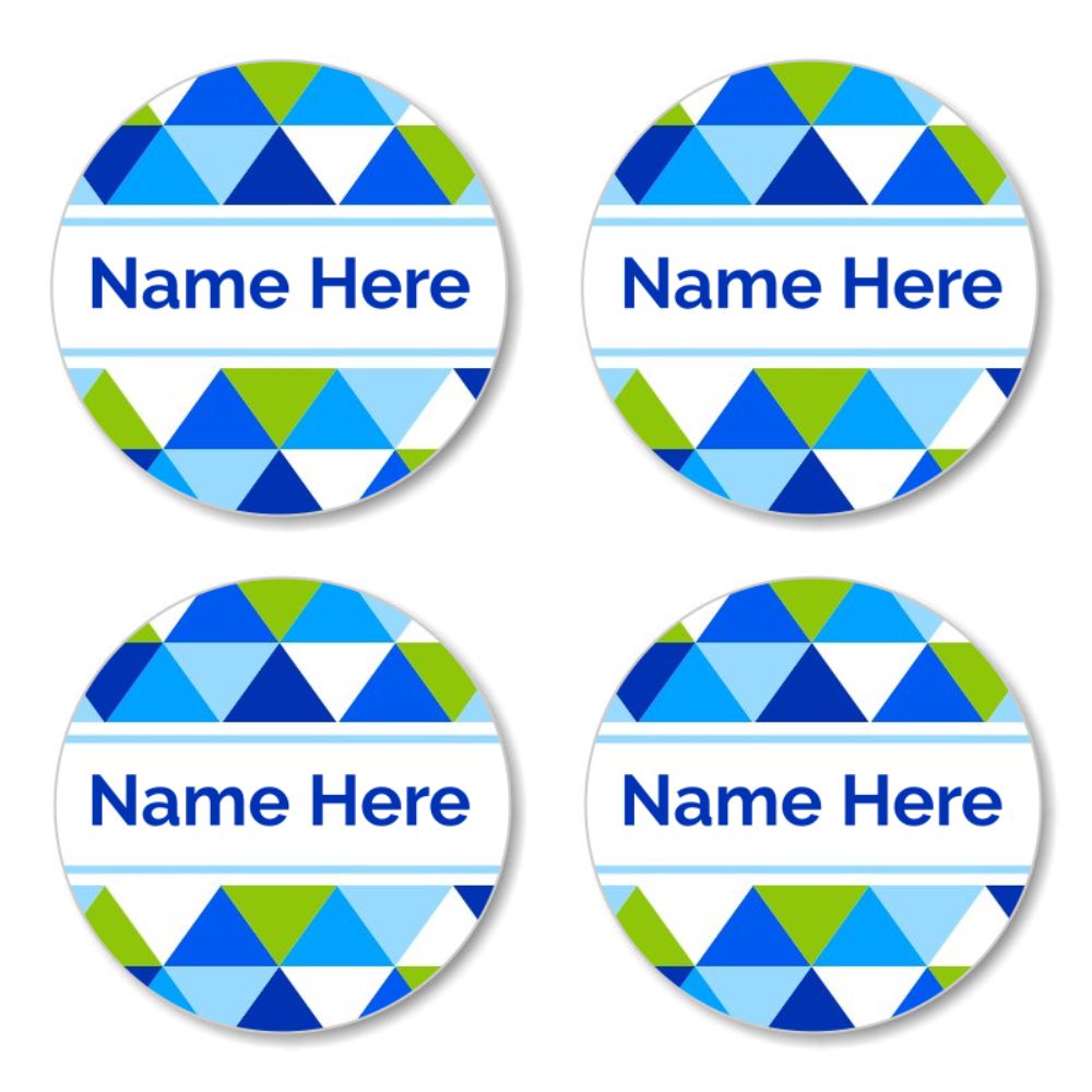 Geometric Round Label (Pack of 30)